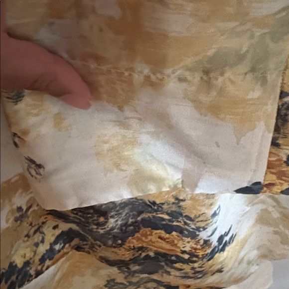 BHLDN by Anthropologie Aurora puff - sleeve taffeta maxi dress yellow floral 2 - Picture 7 of 8